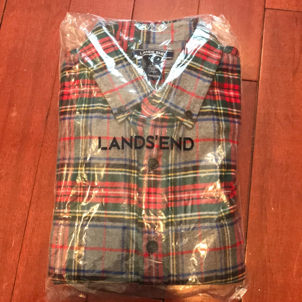 NWT Lands End Mens Fleece Shirt